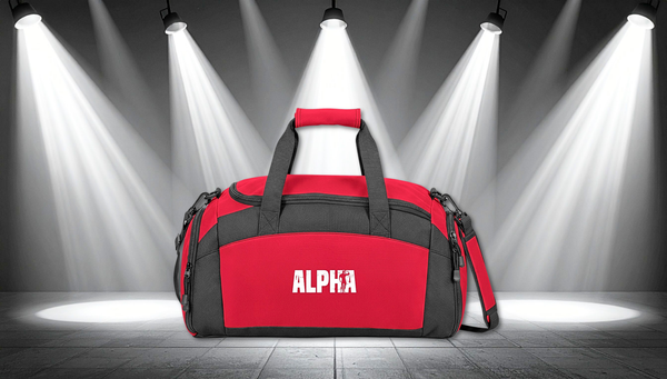 Alpha Gym Bag — Durable Athletic Duffel with 'ALPHA' Logo