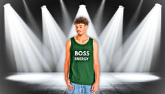 Boss Energy Tank Top — Motivational Fitness & Streetwear Graphic Tank