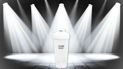 Protein Shaker Bottle – “BOSS ENERGY” Gym Blender Cup